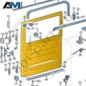 Сдвижная дверь высокая, без проема для стекла Volkswagen Crafter 2012-2016 2E1843107AK