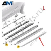Нержавеющая накладка подножки левого порога Porsche Macan (2014-2018) 95B853807A