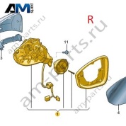 Механизм зеркала правый VAG 3GJ857508C9B9 на Volkswagen 2025-2026