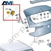 Петля крышки багажника левая Volkswagen id3 2020-2024 10A827301A