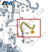 Шланг системы охлаждения VAG 059121059AA