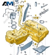 Топливный бак с навесными деталями Audi A7 (4G) 2015-2018 4G8201060BA
