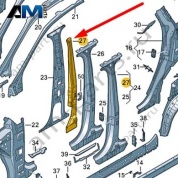 Усилитель стойки В Audi Q7 (4M) 2016-2024 4M0809608B