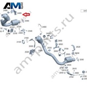 Трубопровод ОГ спереди справа на Mercedes W465 AMG G63 (M177) A4654903101