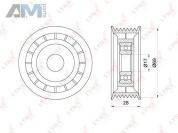 Ролик натяжного механизма LYNX для Audi Q7 (4L) 2007-2015 3.6TFSI (350 л.с.) PB-5238