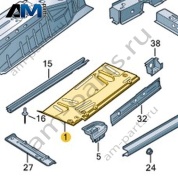 Панель пола Volkswagen AMAROK 2017-2022 2H6802015