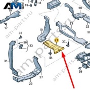 Воздуховод отопления задней части салона Audi A6 (C7) 2015-2018 4G0819802C