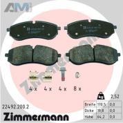 Задние тормозные колодки (22492.200.2) Zimmermann на Volkswagen Crafter (2017-2024) диски (325х30)