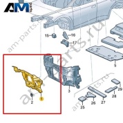 Шумоизоляция перегородки моторного отсека VAG 1EC863354A