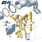 Кронштейн датчика перепада давления VAG 06M131551AK
