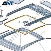 Уплотнитель люка VAG 3VD877439 Skoda 2019-2026