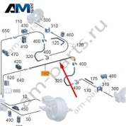 Тормозная трубка к колесу слева спереди Mercedes G-class W465 A4654209700