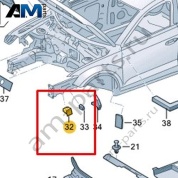 Шумоизоляция водоотводного короба Volkswagen T-Roc 2018-2024 2GA864760