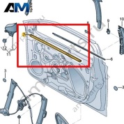Уплотнитель паза стекла Volkswagen Jetta VII 2020-2024 17A837480A