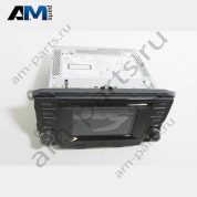 Панель управления и индикации с сенсорным экраном, радио, слотом для карт SD, CD-приводом, Bluetooth и Aux Volkswagen Polo Sedan 2015-2020 6C0035869