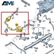 Соединительная трубка с адсорбером VAG 06L133781AJ
