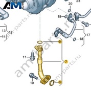 Обратный маслопровод VAG 0XW145734C