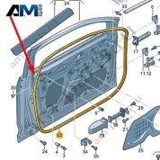Уплотнитель передней двери (наружный) Audi Q8 e-tron 2024-2024/Audi e-tron 2019-2023 4KE837911A