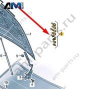 Комплект крепежа для капота Audi Q8 e-tron 2024-2024/Audi e-tron 2019-2023 4KE098615