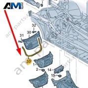 Уплотнитель Audi A8 (D5) 2018-2024 4N0819532C