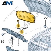 Шумоизоляция капота VAG 3GJ863831 на Volkswagen 2025-2026