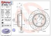 Перфорированные задние тормозные диски 320X20 (09.B338.1X) Brembo на BMW 3 Серии 2012-2015 320d/320i
