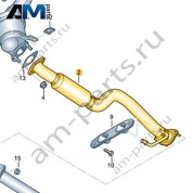 Труба системы выпуска ОГ VAG 1T0254303A