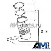 Комплект поршневых колец Туарег (2011-2014) 03H198151D