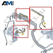 Тормозная трубка от главного тормозного цилиндра к гидросистеме VAG 1EC614739B