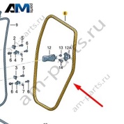 Уплотнитель задней правой двери на кузове 57D867367C5AP для Шкода Карок 2021-2026