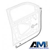 Уплотнитель передней левой двери нижний Amarok 2H0837773D9B9