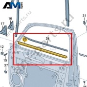 Уплотнитель паза стекла Volkswagen id3 2020-2024 10A837480A