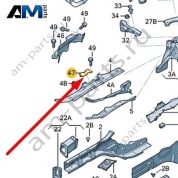 Уголок Audi A6 (C7) 2015-2018 4G0805491A