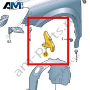 Шумоизоляция крыла Volkswagen Taos 2021-2023 2GL864237