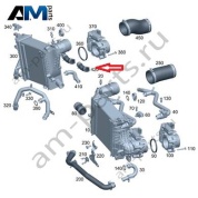 Обратный патрубок интеркулерасправа на Mercedes W465 AMG G63 (M177) A1772034200
