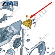 Вспененный уплотнитель кронштейна зеркала Audi Q8 2019-2024 4M8857543