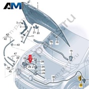 Трос капота слева/справа Volkswagen Тигуан 571823528