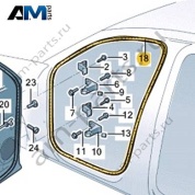 Уплотнитель передней пассажирской двери на кузове VAG 3GJ867912A на Volkswagen 2025-2026