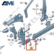 Часть стойки А Volkswagen id4/id5 2021-2024 11A864565