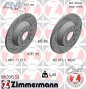 Задние тормозные диски ZIMMERMANN 100.3315.53  Skoda Mk3 (2013-2016)