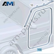 Уплотнитель передних дверей на кузове Mercedes G-class W465 A4637211500