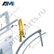 Накладка двери пассажира (стойка В) 8YG837902 для Audi A3 (8Y) 2020-2026