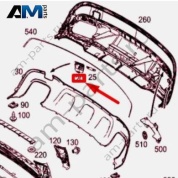 Заглушка буксировочного крюка заднего бампера A1568853922 для Mercedes GLA X156