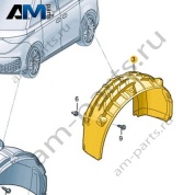 Пластмассовый Подкрылок Volkswagen id-Buzz 2023-2024 1T3810972