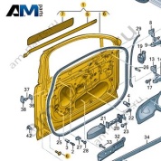 Передняя левая дверь Audi Q7 (4M) 2016-2024 4M0831051F