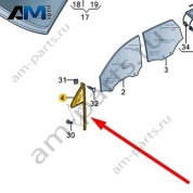 Боковое стекло (многослойное) Audi Q7 (4M) 2016-2024 4M0845114B