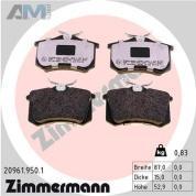 Задние керамические тормозные колодки ZIMMERMANN 20961.950.1 для Audi A4 (B6) 2001-2005