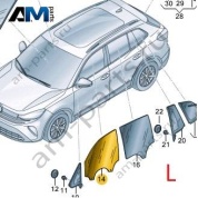 Стекло переднее левое Volkswagen Тигуан 57G845201