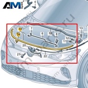 Уплотнитель капота спереди Volkswagen id4/id5 2021-2024 11A823707A