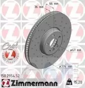 Перфорированный передний левый диск 374X36 (150.2954.52) ZIMMERMANN для BMW 7 Серии (G11) 740/750dX